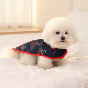 Impermeable para Mascotas con Estampado de Frutas, Chubasquero sin Mangas con Capucha Transparente, Bolsillo Trasero con Cierre de Velcro, Chaqueta para Perros para Exteriores - Product Image 3