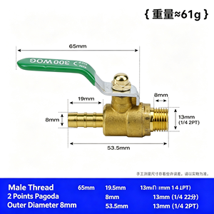 Vanne à boisseau sphérique en acier inoxydable SS304, 1 pièce, filetage NPT femelle, passage pleine largeur, pour eau et gaz, avec levier d'arrêt, vente en gros, ensemble d'utilisation - Product Image 6