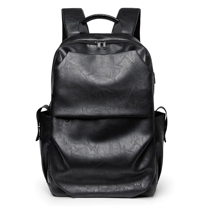Fashion men backpack bolsa school bags for boys and men travel backpack PU leather crossbody back bag pack sac a dos main