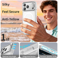 NOUVEAU Étui de protection intégrale pour appareil photo, hybride fin en TPU et PC, avec support d'objectif, antichoc et magnétique pour iPhone 18 17 16 Pro Max