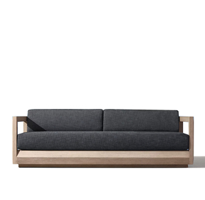 Muebles modernos de <span class=keywords><strong>exterior</strong></span> impermeables, tela de <span class=keywords><strong>exterior</strong></span> de teca de espuma seca, juegos de jardín y patio, sofá de <span class=keywords><strong>madera</strong></span> - Product Image 1