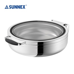 Sunnex Roma Serie Dia. 36cm Redondo Inducción Chafer Espejo Pulido Acero Inoxidable - Product Image 1