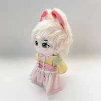 Boneka mewah gaya Tiongkok kustom uniseks 20cm dengan Aksesori pita peri pakaian Antik
