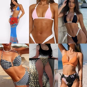 Tanga de calidad Superior, trajes de baño para mujer, traje de baño Vintage arrugado, ropa de playa de cuerda C, Micro <span class=keywords><strong>Bikini</strong></span> de pecho grande, extremo Sexy - Product Image 5