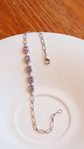 Xinfly 18K Gold Total 0.9ct Pink Sapphire & Diamond Luxury <b>Bracelet</b> - Product Image 2