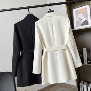 Traje de Vestir para Mujer, Estilo Elegante para el Trabajo, Manga Larga, Diseño Personalizado con Encaje Lateral, Primavera 2024, Venta al Por Mayor - Product Image 4