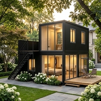 Villa conteneur de luxe à assemblage rapide 20ft 40ft, maison conteneur préfabriquée, maison conteneur en kit avec salle de bain et cuisine