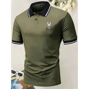 Customized Logo Printing Polo 200gsm Cotton Breathable Business Gym Short Sleeve Basketball T-shirt