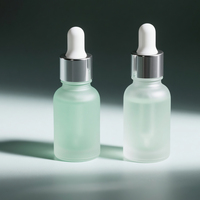 30ml 50ml étiquette autocollant personnalisée verre dépoli vide cosmétiques soins du visage compte-gouttes cuticule bouteilles d'huile pour le visage avec boîte d'emballage