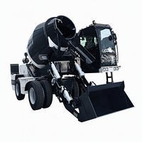 Camion malaxeur à béton auto-alimenté 3,5 mètres cubes Diesel 4x4 compact mobile auto-chargeur