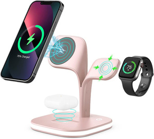ที่ชาร์จไร้สายแบบ3 in 1: การชาร์จที่รวดเร็วและมีประสิทธิภาพสำหรับ iPhone, AirPods & อื่นๆที่ชาร์จไร้สาย qi2