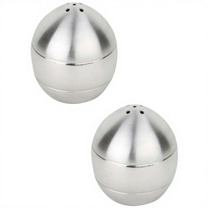 Utensilios de cocina de acero inoxidable, coctelera de sal y pimienta Con Base, conjunto de contenedores de condimentos - Product Image 1