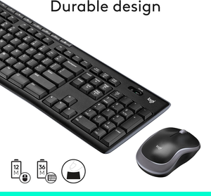 <span class=keywords><strong>Clavier</strong></span> <span class=keywords><strong>et</strong></span> <span class=keywords><strong>souris</strong></span> <span class=keywords><strong>sans</strong></span> <span class=keywords><strong>fil</strong></span> Logitech MK270 d'origine, connexion 2,4 GHz, longue durée de vie de la batterie, disposition pleine taille avec 8 touches de raccourci - Product Image 6
