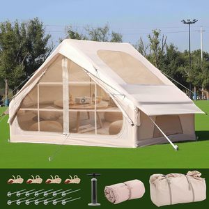 <span class=keywords><strong>Tente</strong></span> <span class=keywords><strong>de</strong></span> <span class=keywords><strong>camping</strong></span> gonflable avec pompe manuelle, installation facile, imperméable, résistante aux UV, <span class=keywords><strong>tente</strong></span> <span class=keywords><strong>de</strong></span> cabane Oxford quatre saisons - Product Image 2