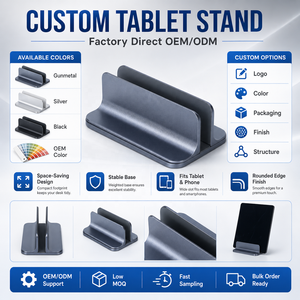 Support universel pour tablette en aluminium, pliable, portable, support de bureau pour toutes les tablettes, liseuses électroniques, achat en gros - Product Image 2