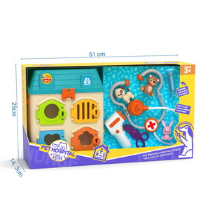 Kids Veterinary <strong>Hospital</strong> Playset Plastic Multi-Room Design Doctor Tools <strong>Animal</strong> Care Pretend Play <strong>Toy</strong> for Toddlers Kids Ages 5-14 - Product Image 2