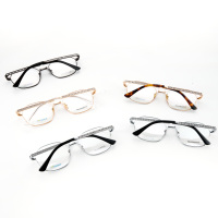 Lunettes optiques unisexes Superovo en alliage avec bordure diamantée, dégradé gris, verres correcteurs ou neutres, décor imprimé