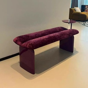 <span class=keywords><strong>Taburete</strong></span> de Cabecera de Diseño Moderno y Minimalista de Lujo Ligero de Terciopelo Italiano para Dormitorio, Hotel y Villa - Muebles para el Hogar Ecológicos - Product Image 2