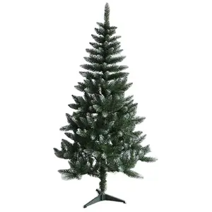 Preiswerter PVC-Weihnachtsbaum mit weißen Enden im Kunststoffständer für Tischdekoration