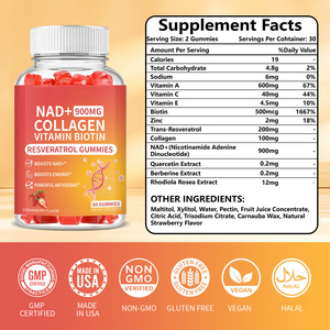 Venta al por mayor Superfood Herbals Suplemento Natural NAD + Reservoratrol Cápsulas Antienvejecimiento Antioxidante Suplemento de Salud - Product Image 2