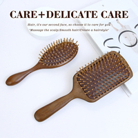 Brosse de massage en bois naturel coussin d'air pour masser le cuir chevelu, la croissance, le démêlage pour tous les types de cheveux pour tous les types de cheveux