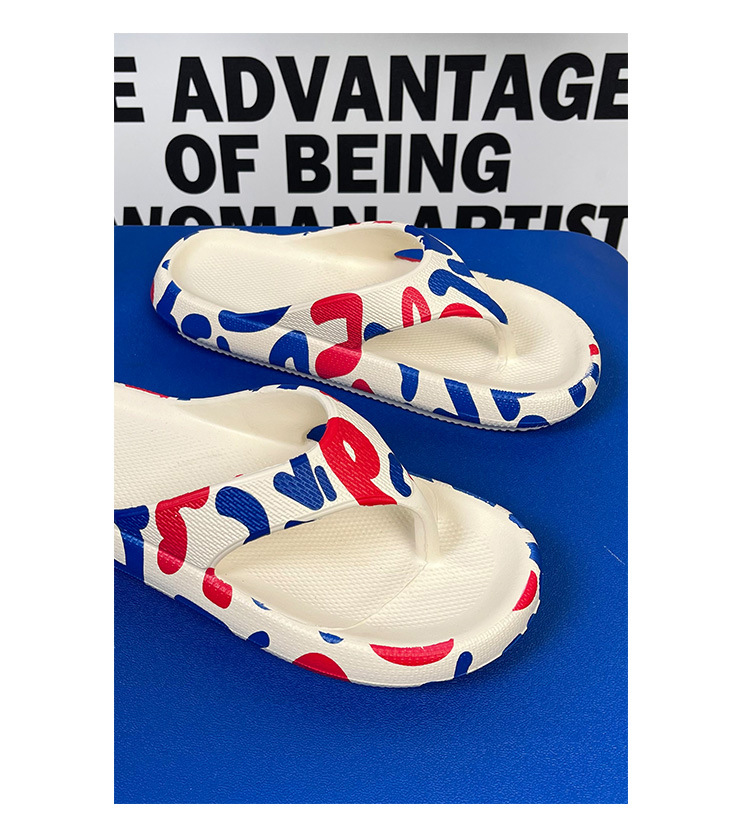2023 New Printed Thick Sole EVA Women Flip Flops Summer Soft Slippers Beach Slides Wholesale