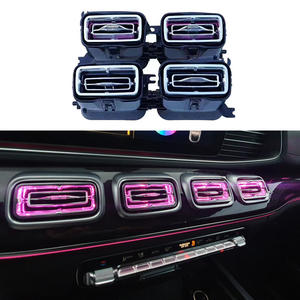 Embellecedor de ventilación de salida de aire de Control Central ABS, 4 Uds., luz ambiental de ventilación frontal LED de 64 colores para Mercedes Benz GLE/<span class=keywords><strong>GLS</strong></span> X167 W167 - Product Image 6