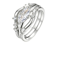 Ensemble de bagues de fiançailles ovales en moissanite pour femme, en argent sterling S925, alliance de luxe, bijoux de mariée, cadeau, vente en gros d'usine