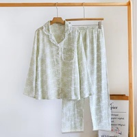 Pijamas de Algodón Cómodos para Mujer, Diseño Personalizado de Fábrica, Conjuntos de 2 Piezas, Pijamas de Bambú y Viscosa para Mujer