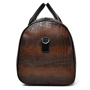 Luxury Duffle <b>Leather</b> <b>Bag</b> Custom Stitching Travel Gym Weekender Large Capacity Unisex Pu <b>Leather</b> Duffle <b>Bag</b> - Product Image 2