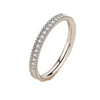 Nouvelle bague de fiançailles ZHENQI AZ309-J en argent sterling 925 avec moissanite taille brillant pour femme, sertie à griffes certifiée, style Hip Hop - Collection 2024