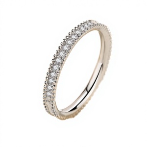 Anillo de Plata de Ley 925 con Moissanita de Corte Brillante Redondo Estilo Hip Hop, Certificado GRA, Joyería Personalizada - Product Image 2