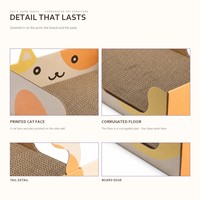 Lit pour chat en carton ondulé à dessus ouvert, griffoir, design en forme de lit, pour chats adultes d'intérieur, vente en gros, direct usine