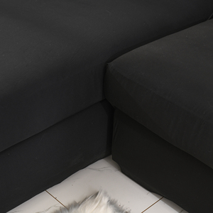 Su misura di alta elasticità universale nero non-slip elastico forma di l divano copertura 4 5 6 posti <span class=keywords><strong>fodera</strong></span> - Product Image 2