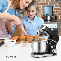 Batteur sur socle électrique 3L noir, petit format, prix abordable, pour pâte et œufs