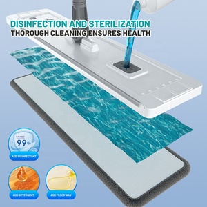 Fregona de microfibra de 40cm para limpieza de suelos, uso en seco y húmedo, fregona de rotación de 360 manos libres con cubo, juego de fregona raspadora <span class=keywords><strong>flotante</strong></span> mágica - Product Image 5