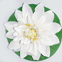 Décor de bassin de fleurs de lotus en plastique d'eau flottante artificielle pour la décoration de la maison