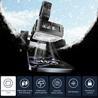 Support de téléphone portable pour moto à fixer sur les guidons, antidérapant, avec ventilateur de refroidissement pour téléphone