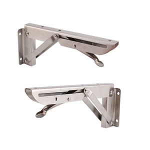 Étagère murale triangulaire pliable réglable à 90 degrés en acier inoxydable, support de plaque Billy Layer estampé - Product Image 3