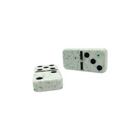 Dominos drôles avec effet marbre vert, de haute qualité, 17 pièces, fabrication
