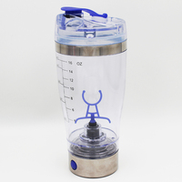 Bouteille de shaker électrique USB rechargeable, personnalisée, sans BPA, écologique, durable, légère, 450 ml, pour usage sportif