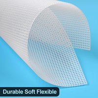 Ariste 78127 Feuilles de toile plastique maillée 45*75cm à motif quadrillé pour broderie, travaux manuels DIY, points de croix, tricot et crochet