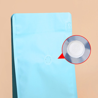 Expédition d'usine, sachets de café imprimés en gravure de 500 g avec valve, emballage en boîte à fond plat blanc mat pour café, aliments pour animaux de compagnie et gelée
