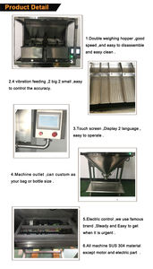 Halbautomatische Hochpräzise Motorbeutel-Waage Gummigranulat-Verpackungsmaschine für Lebensmittel- und Chemieanwendungen - Product Image 2