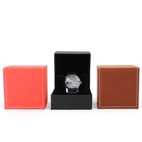 Jinksy prix d'usine rouleau de logo personnalisé en cuir 1 emplacement montre vitrine boîte de rangement pour montre en Pu