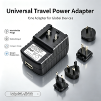 Adaptateur secteur interchangeable 12W 18W, 12V/1A 12V/1.5A 5V/2A 5V/3A, chargeurs universels AC DC avec prises UK US AU EU