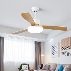 Modern Design LED <b>Light</b> Wood Decorative DC Motor Ceiling Fan <b>Remote</b> Control Electric Exhaust Fans <b>for</b> Living Room - Product Image 2