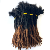 Ekstensi Rambut Crochet Locs Dreadlocks Buatan Tangan Ukuran Sedang 100% Rambut Asli 1B/27 Pirang