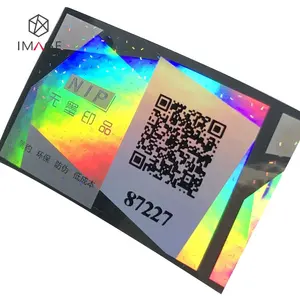 Adesivo de qr holográfico anti-falsificação para selo de embalagens