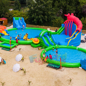 Piscina inflable redonda para niños, piscina hinchable con tobogán - Product Image 5